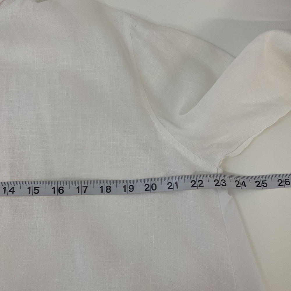 Comfy USA Button Down Top Line Blend Women's Large White - Picture 7 of 11